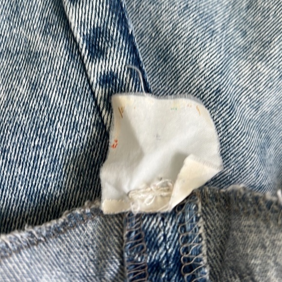 Vintage 80s 90s Acid Wash Denim Relaxed Fit Overall Maxi Jean Dress - Picture 10 of 10